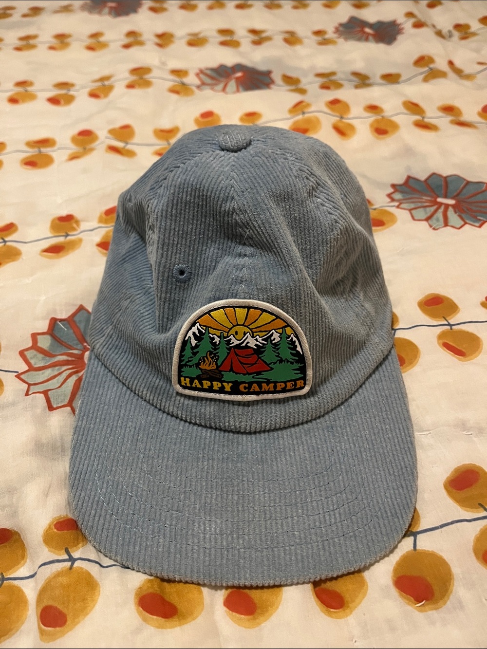 Light Blue Corduroy Atomic Child Hat